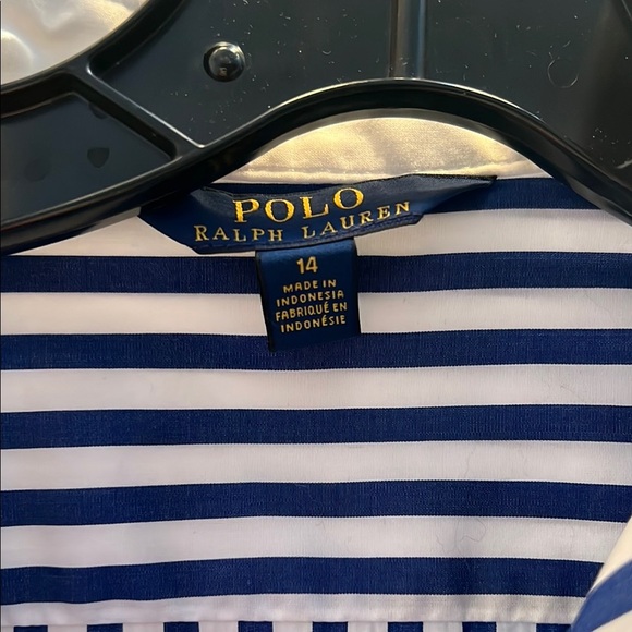 Ralph Lauren Striped Blue and White Kids Dress - Picture 4 of 4